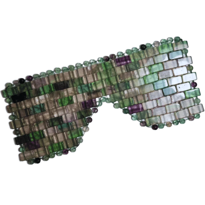 Quality Rainbow Fluorite Eye Mask - Handmade Versatile