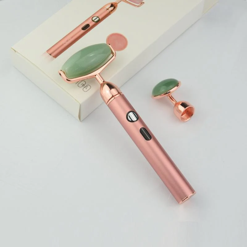 Contemporary ZAQ Sana Jade USB Rechargeable Vibrating Changeable Face Rollers - 3 Speed Trendy
