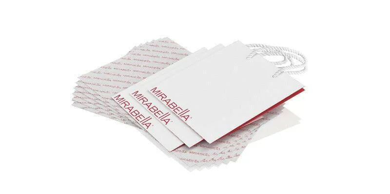 Refined Mirabella Gift Bags w Tissue - Set of 25 Easy-to-Use