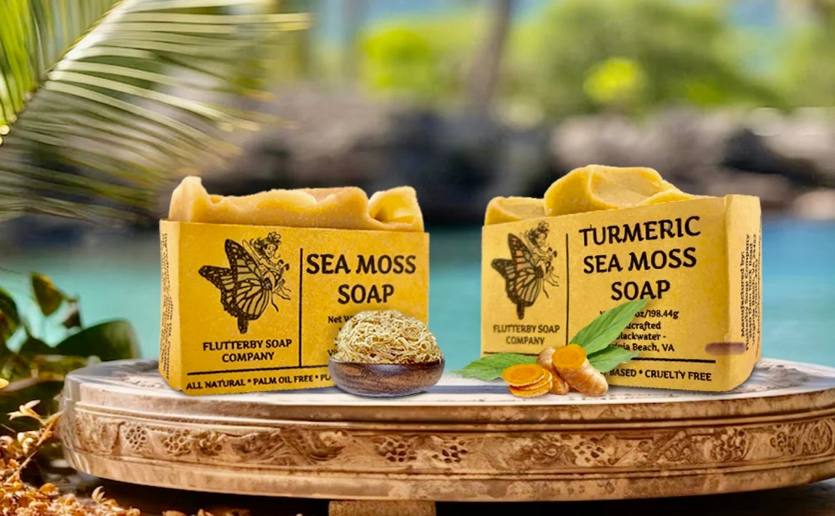 Organic Sea Moss Soap – Handcrafted Pure and Natural Bar Soap for Face Body Fine Crafted