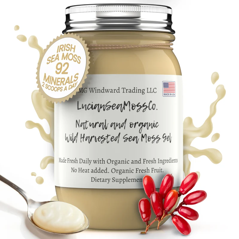 Stylish Barberry Infused Organic Sea Moss Gel Efficient