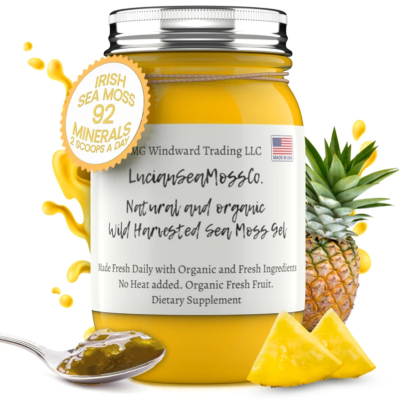 Flexible Fresh Organic Pineapple Infused Sea Moss Gel Reliable