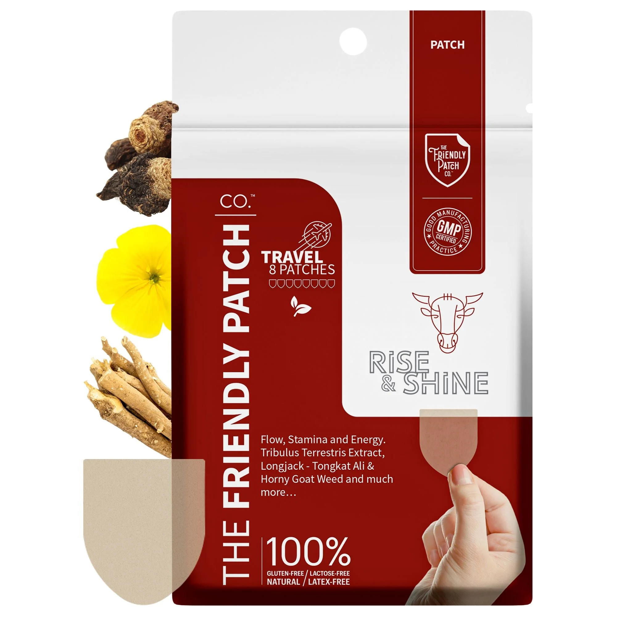 Efficient Rise Shine Patches Tongkat Ali Black Maca Performance Patches - 8 pack High-Performance