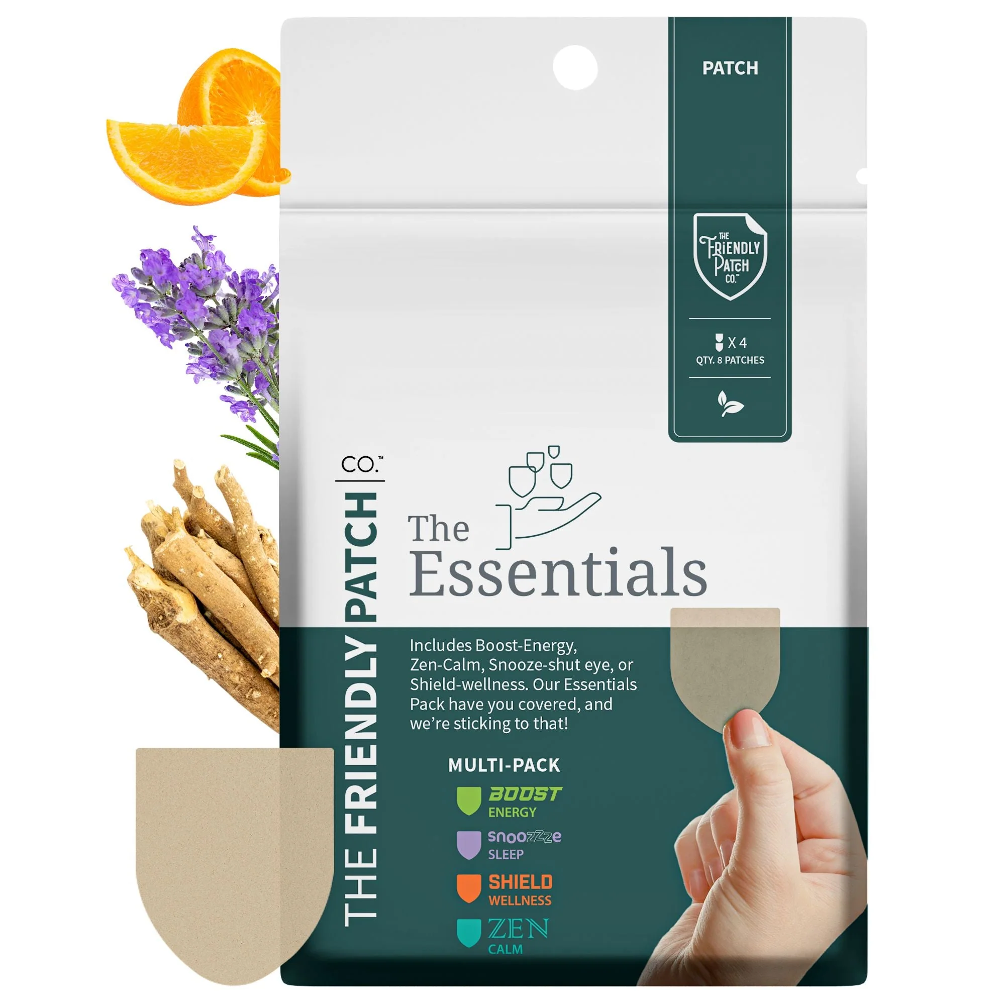 Responsible Essentials Vitamin Patches Boost Relax Snooze Shield - 8 pack High-Performance