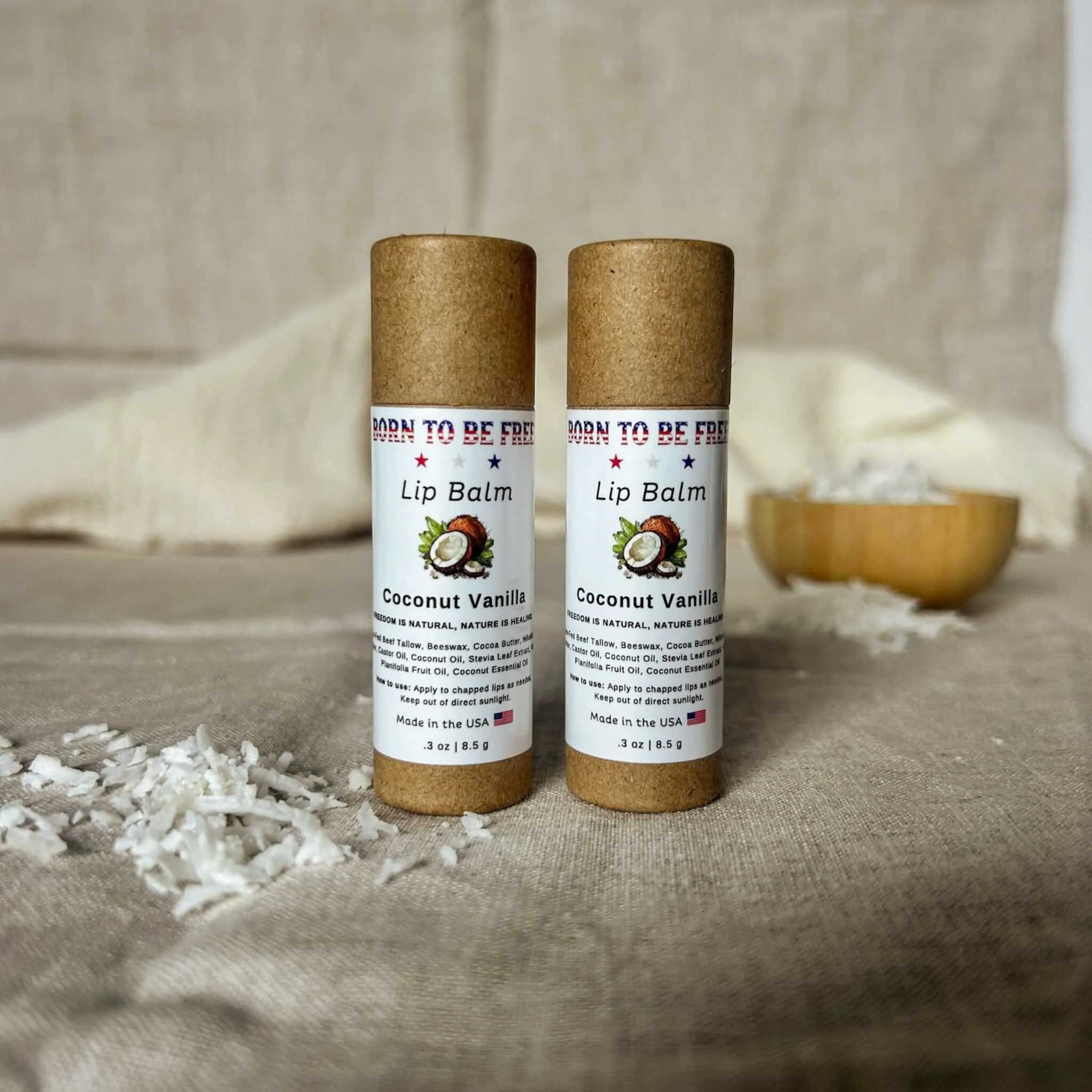 Safe Coconut Vanilla Lip Balm Lightweight
