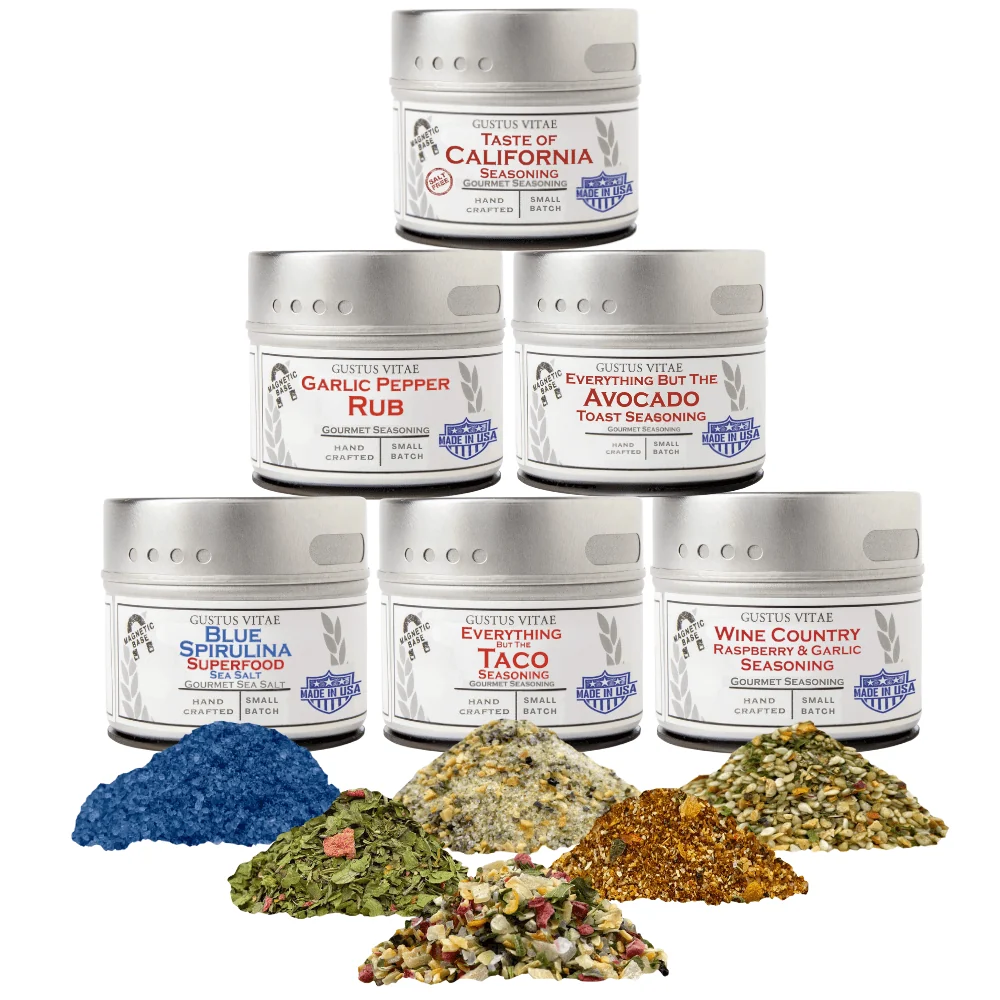 Proven California Seasonings Gift Set - Tastes of California - Artisanal Spice Blends Six Pack Refined