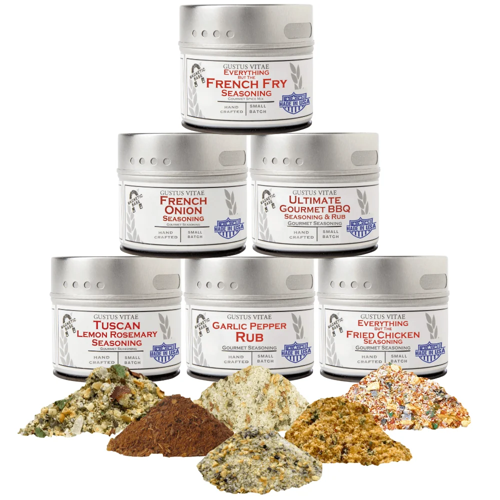 Specialty Air Fryer Kitchen Hero Seasoning Set - Artisanal Spice Blends Six Pack Original Design