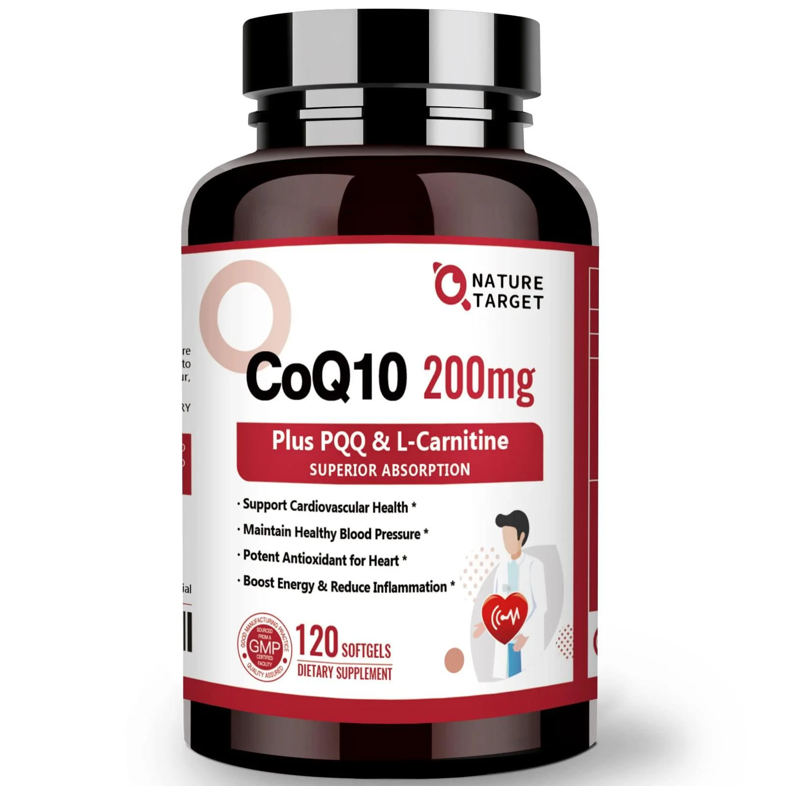 Flexible CoQ10 200mg PQQ 20mg L-Carnitine 120 Softgels Reliable