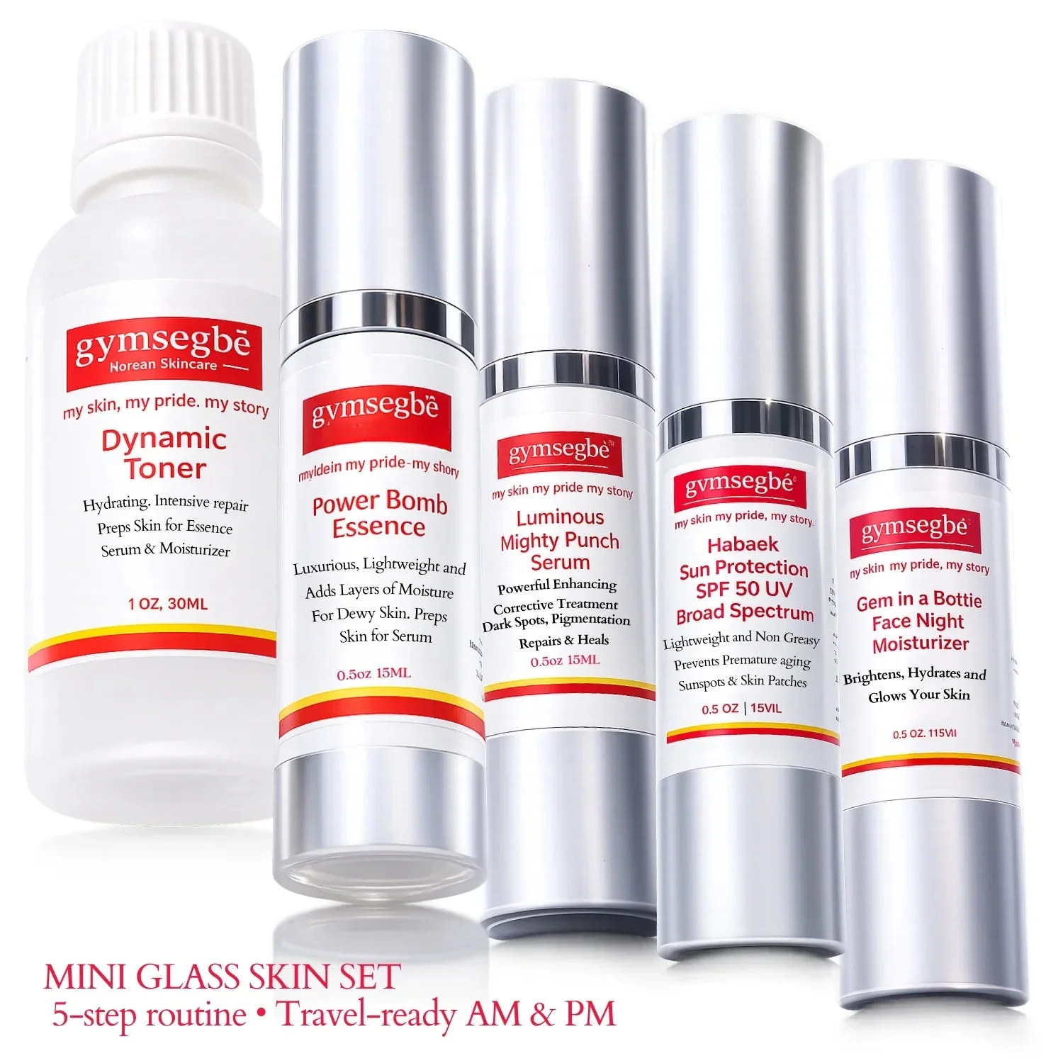 Healthy Mini Set - Travel Size - Glass Skin SetGymsegbe Mini Set – Your Complete Skincare System in Travel SizeEverything your skin needs. In one powerful set. Long-Lasting