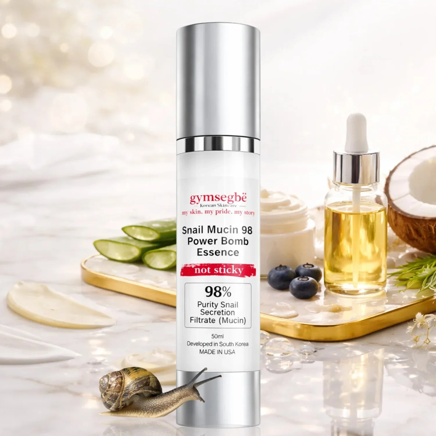 Sustainable Snail Mucin 98 Power Bomb EssenceSnail Mucin 98 Power Essence Trendy