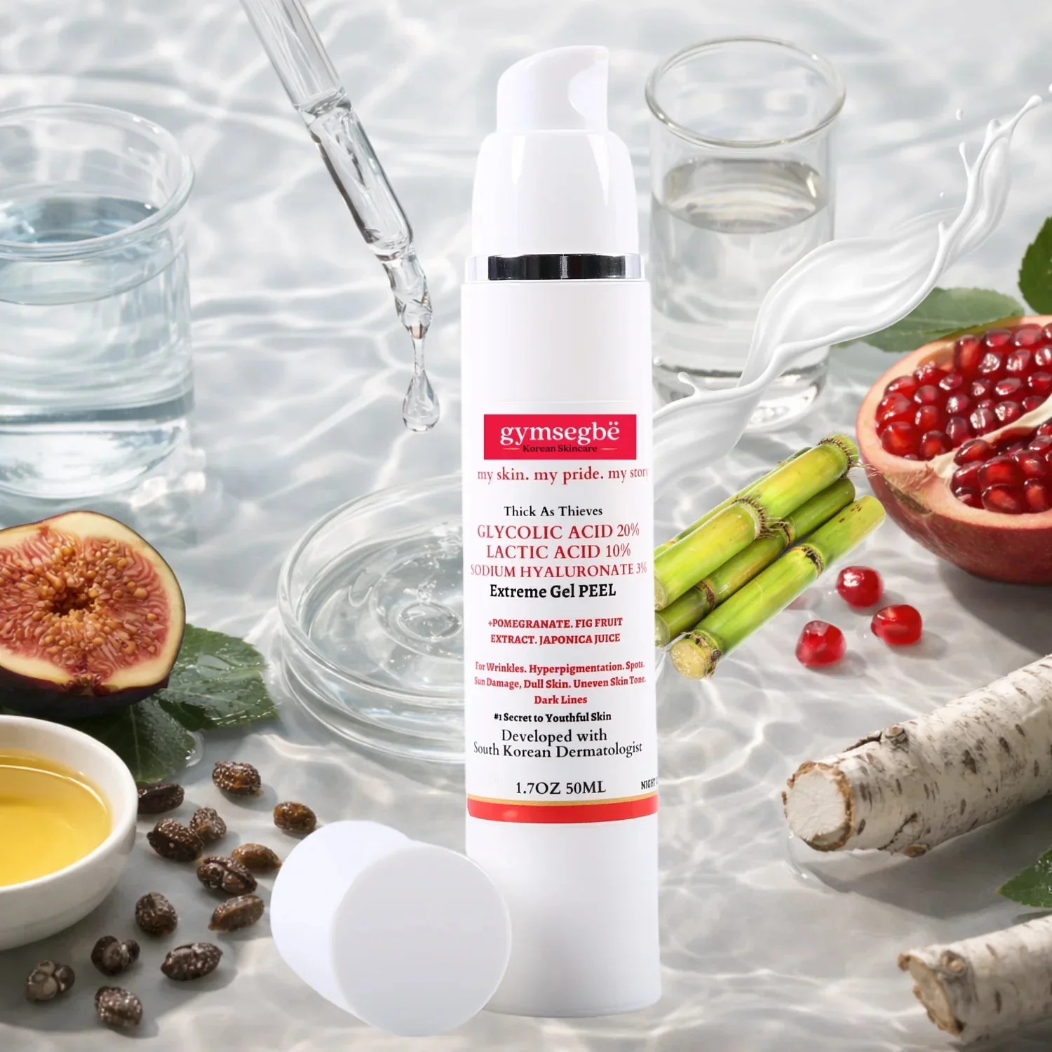 Refined Thick As Thieves Pure Glycolic Acid Lactic Acid Extreme Gel Peel - 50mlThick As Thieves Glycolic Lactic Acid Gel Peel Optimized