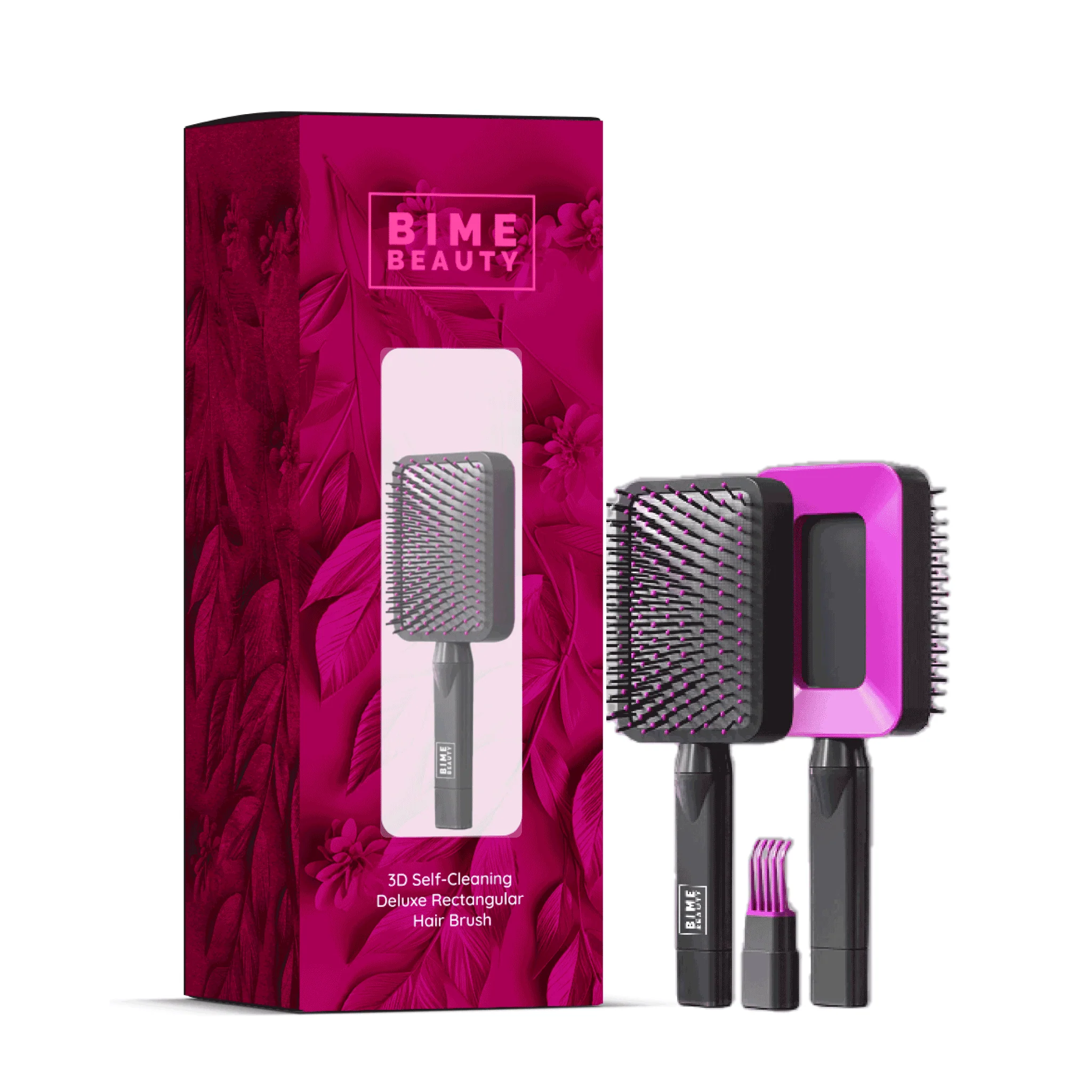 Responsible 3D Self-cleaning Deluxe Rectangular Hair Brush Next-Generation