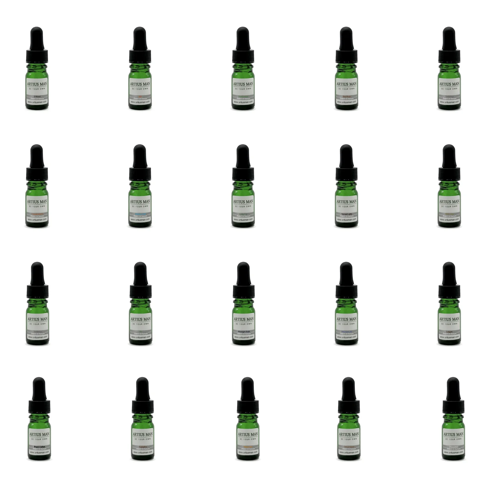 Superior Beard Oil Sampler 20-Pack – The Complete Artius Man Scent Collection Outstanding