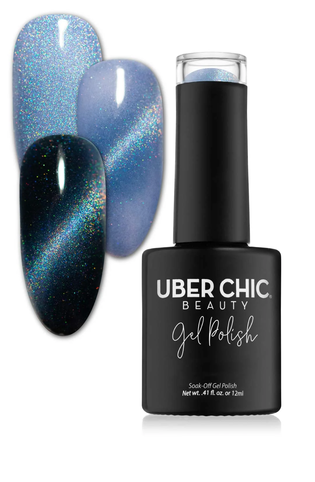 Fashionable Sapphire Moon- Holo Cats Eye Gel Polish Green
