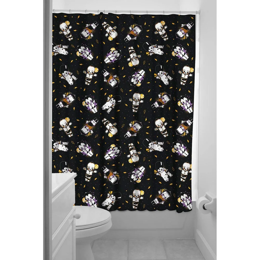 Exclusive Sourpuss Monster Kewpies Shower Curtain Black Optimized