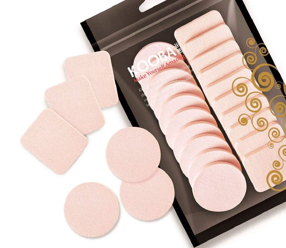 Superior OWLFAVO 20pcs Makeup Powder Sponges Round and Square Latex Disposable Beauty Blender Foam Cosmetic Applicator Facial Puffs for Professional
