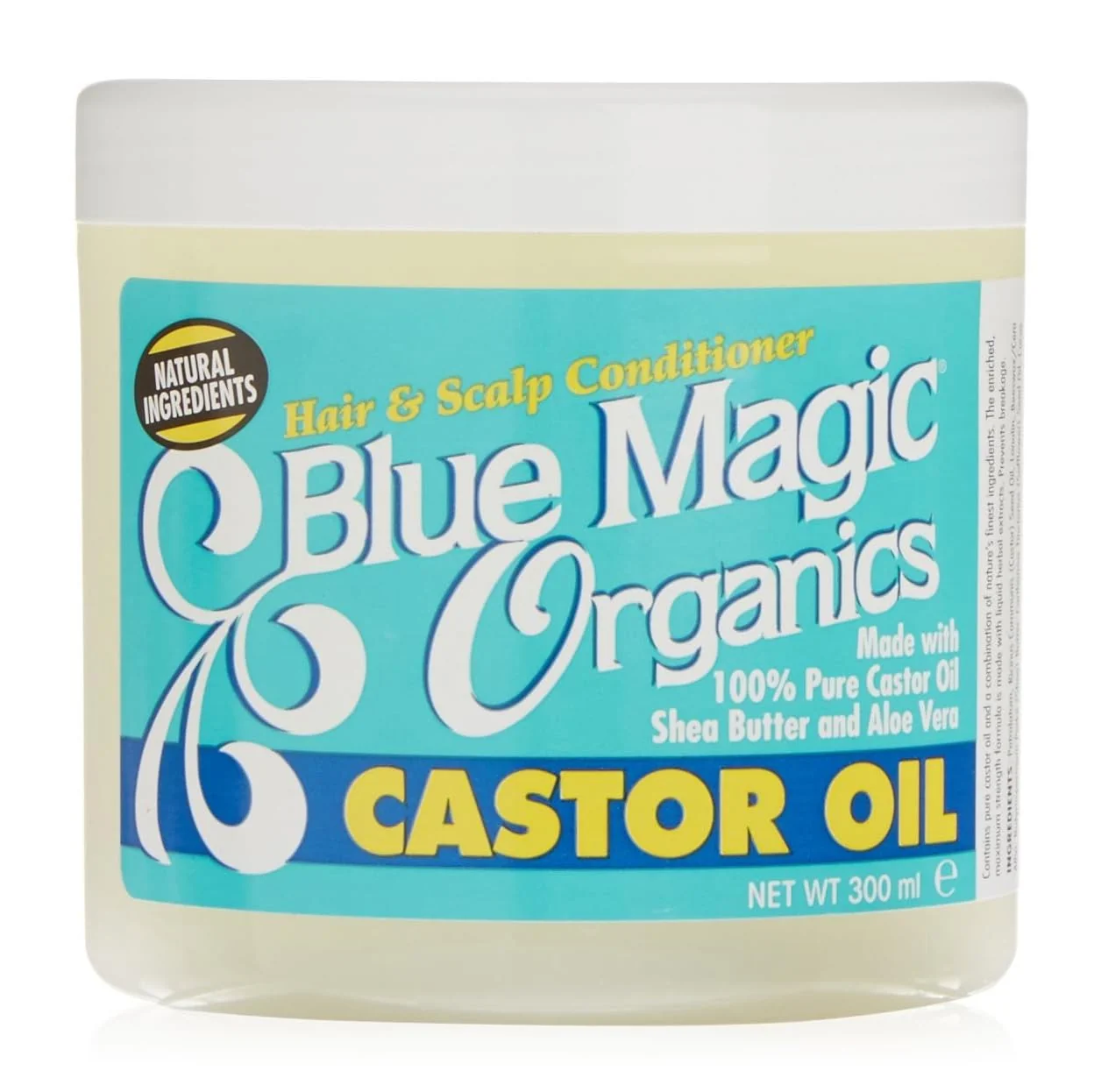Solid Blue s Castor Oil 12 Ounce Jar 340g Environmentally Friendly