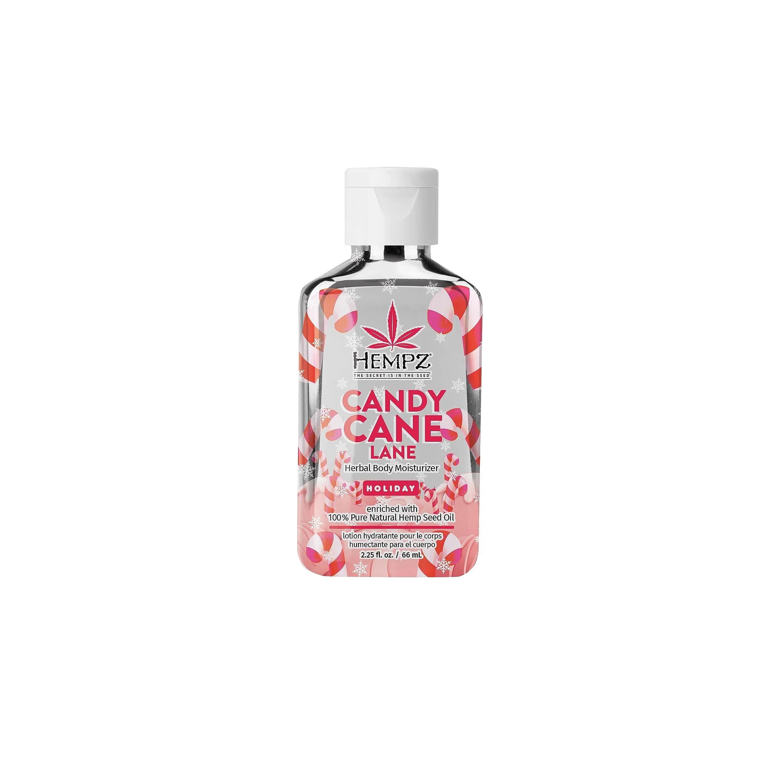 Casual Hempz Limited Edition Peppermint Candy Cane Herbal Body Lotion Moisturizer 2.25 Oz - Holiday Body Lotion for Women or Men with Dry or Sensitive Skin Classic