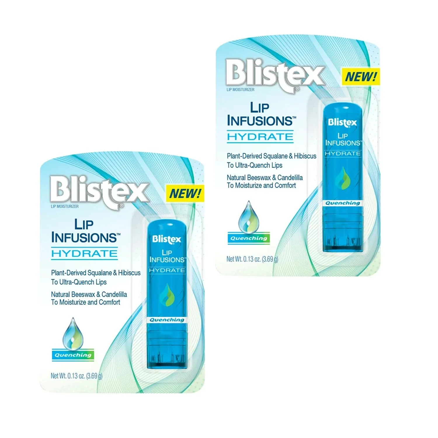 Carefully Designed Blistex Lip Infusions Hydrate Lip Moisturizer 0.13 Oz Pack of 2 Recyclable