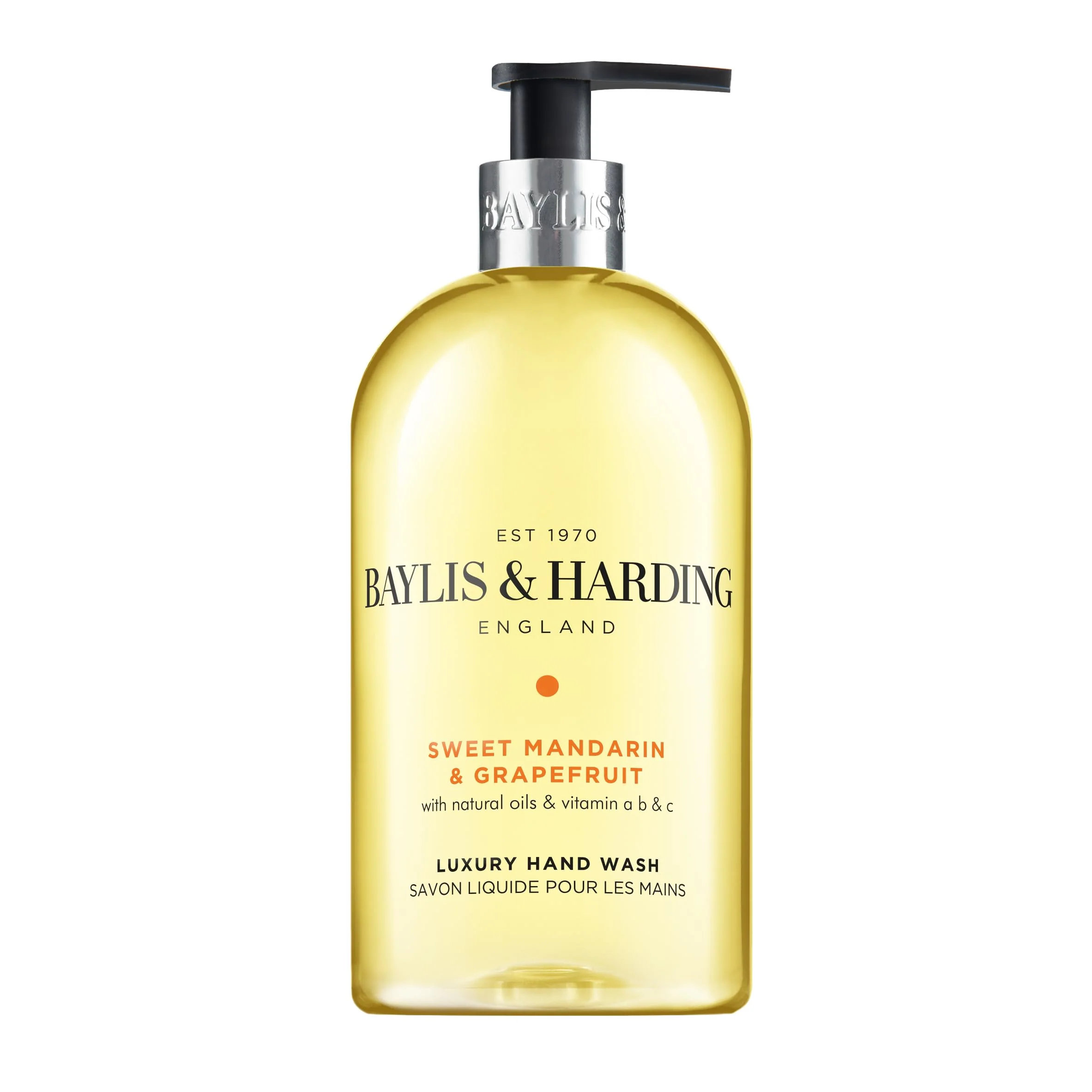 Secure Baylis Harding Liquid Hand Soap Wash with Dispenser Sweet Mandarin Grapefruit 16.9oz 500ml Premium Material